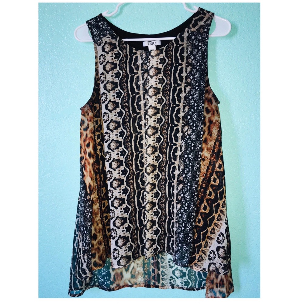 Cato  black top shirt size L 🐯
